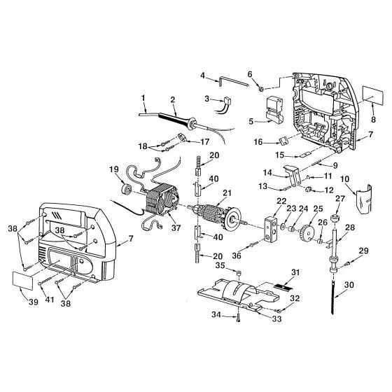 Ryobi JSV45 Spare Parts List Type: 1000017425